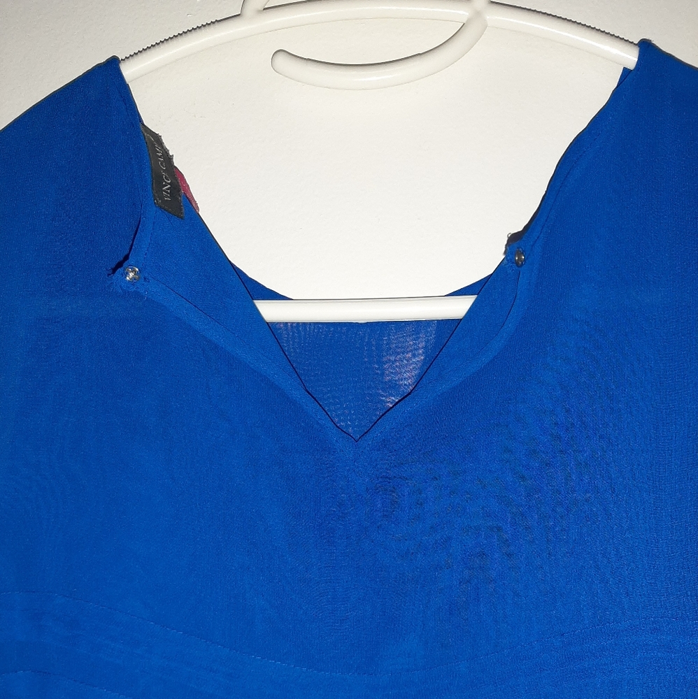 Vince Camuto small blue ladies Sleeveless blouse - Picture 9 of 15